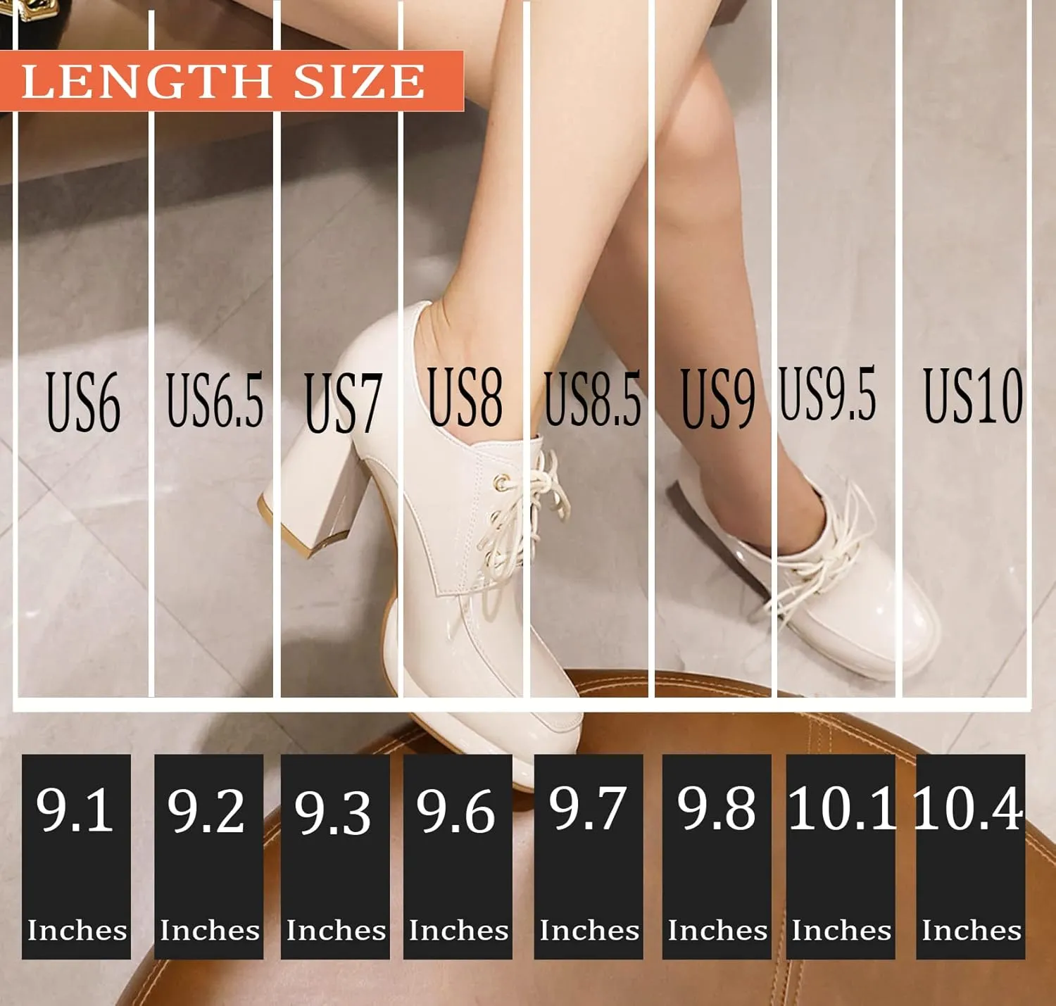Alsoloveu Womens Platform Oxfords Patent Leather Chunky High Heel Pumps Lace up Round Toe Dress Saddle Shoes