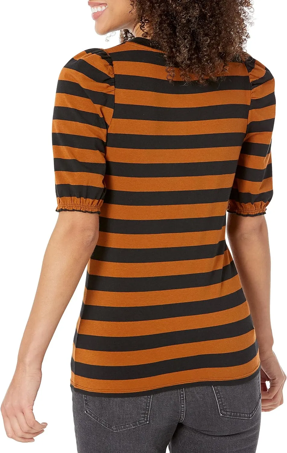Amazon Essentials Women's Regular-Fit Puff Short-Sleeve Crewneck T-Shirt