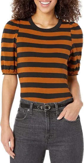 Amazon Essentials Women's Regular-Fit Puff Short-Sleeve Crewneck T-Shirt
