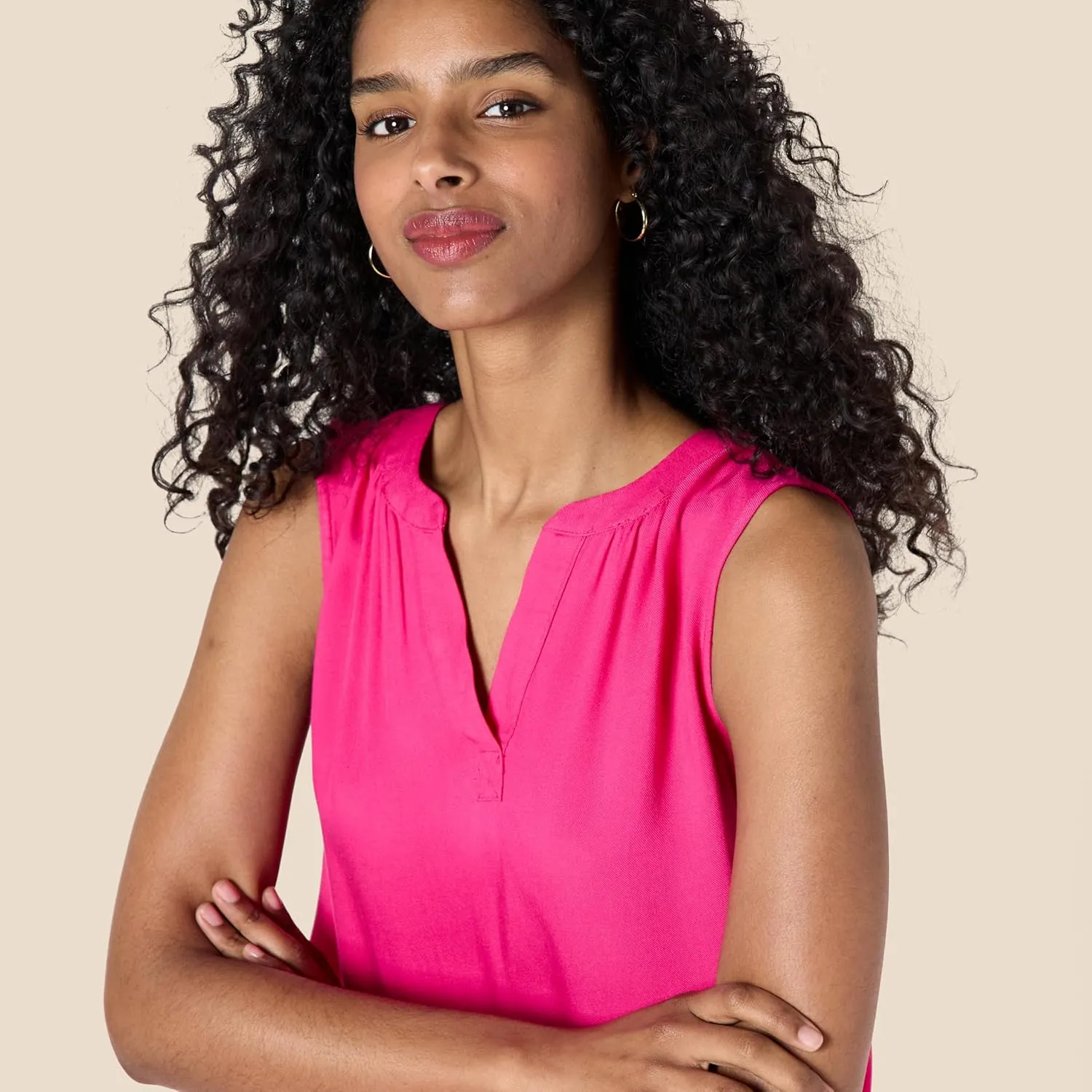 Amazon Essentials Women's Sleeveless Woven Shift Dress