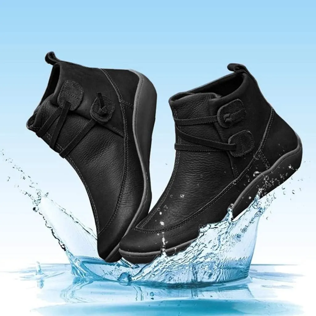 AMDBEL Fall Boots for Women 2023, Womens Booties and Ankle Boots Arch Support Low Heel Fashion Lace Up Zipper Fall Booties