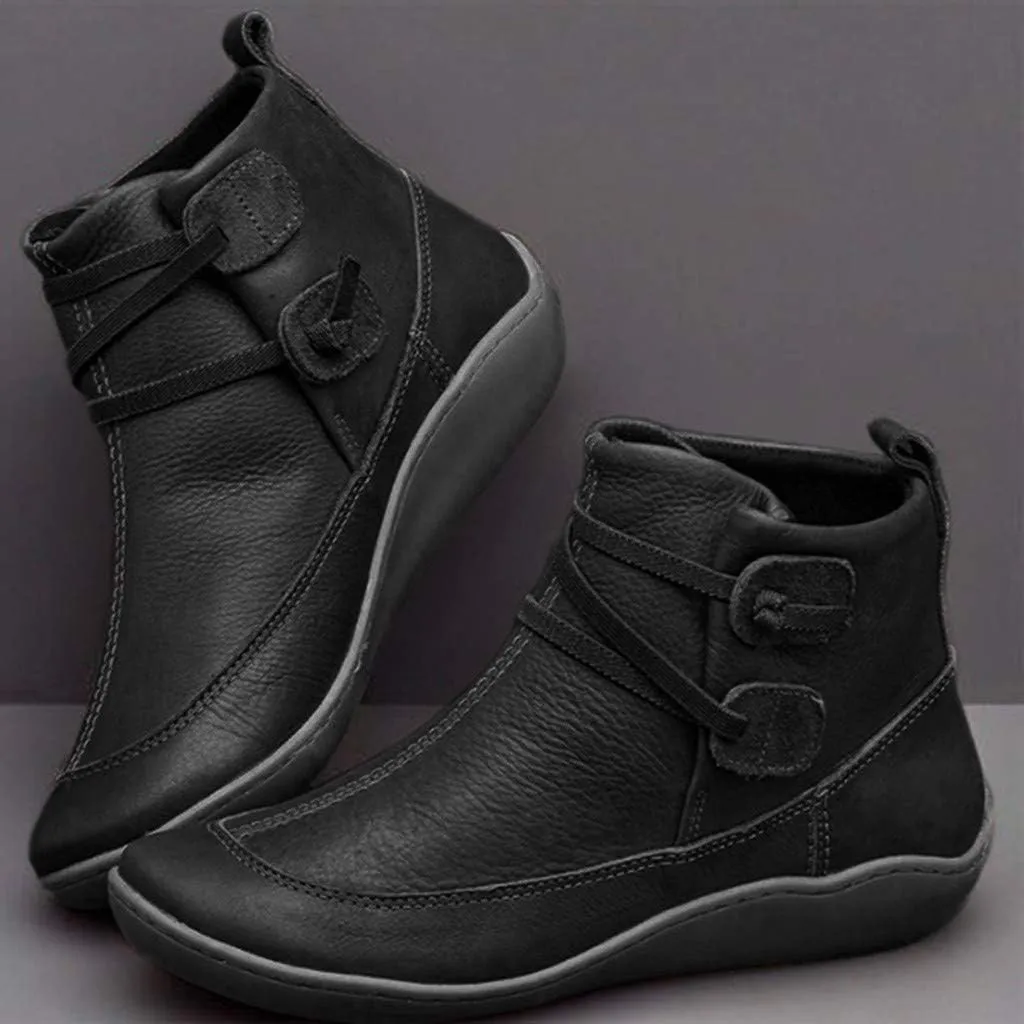 AMDBEL Fall Boots for Women 2023, Womens Booties and Ankle Boots Arch Support Low Heel Fashion Lace Up Zipper Fall Booties