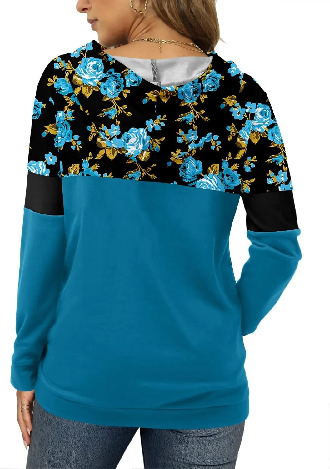Angerella Hoodies for Women Camo Leopard Print Tops Pullover Hooded Sweatshirt Drawstring with Pocket