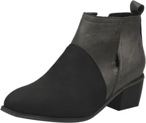 Ankle Boots for Women with Heel Womens Western Boots Fashion Pointed Toe Chunky Heel Patchwork Color Womens Boots