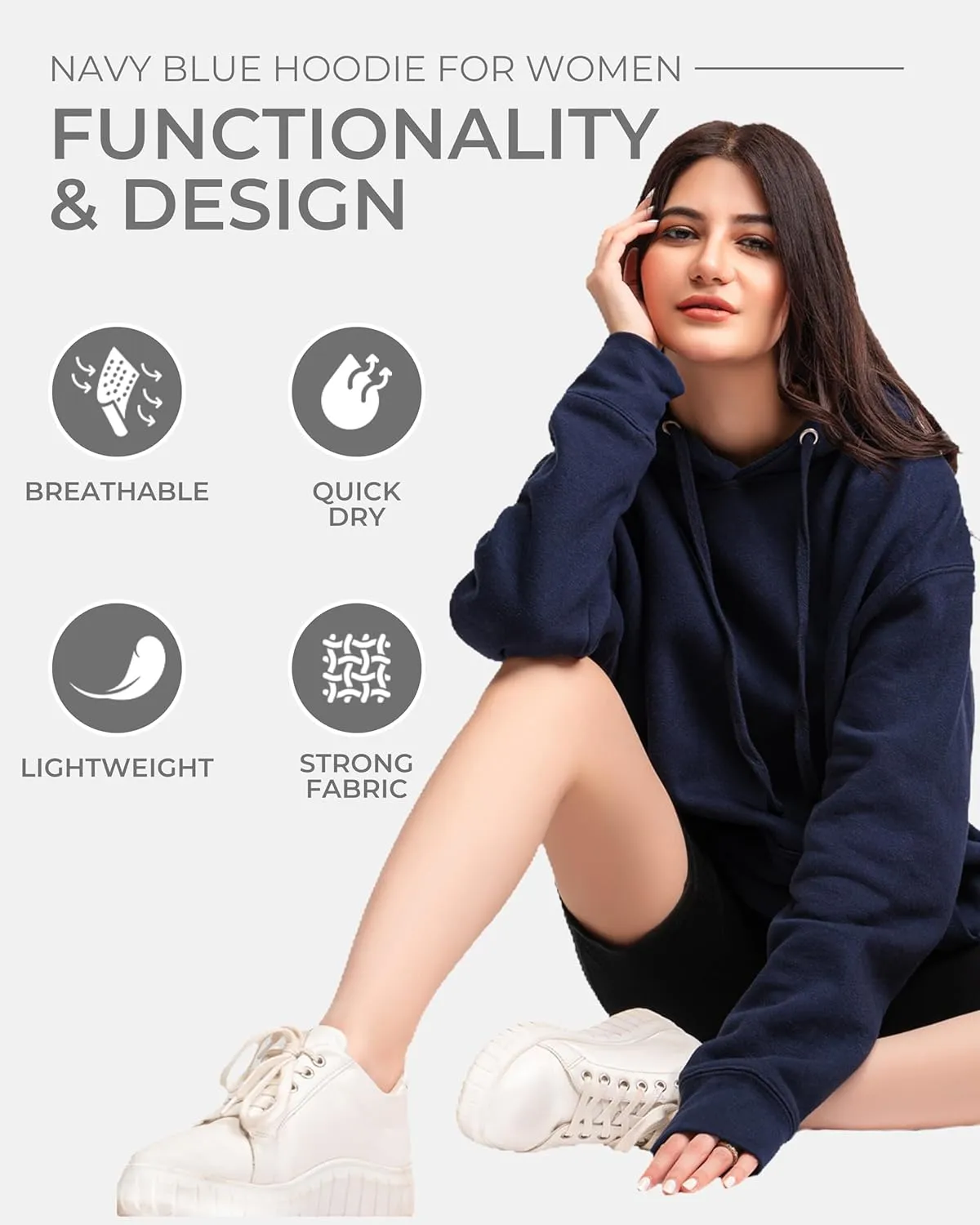 Aon's High Natural Cotton Blend Hoodies For Women: More Breathable & Appealing Modern Fit Sweatshirt Sweaters