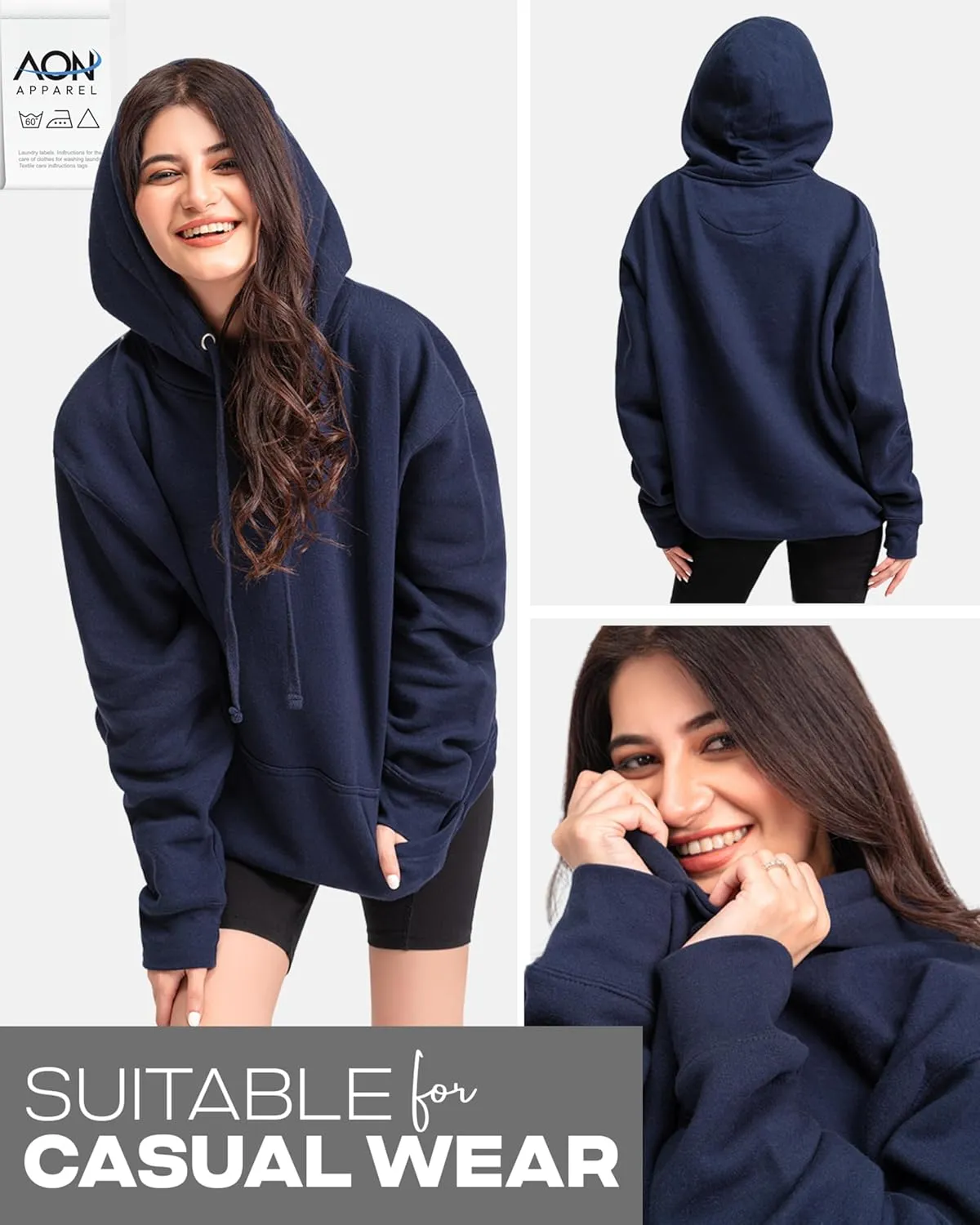 Aon's High Natural Cotton Blend Hoodies For Women: More Breathable & Appealing Modern Fit Sweatshirt Sweaters