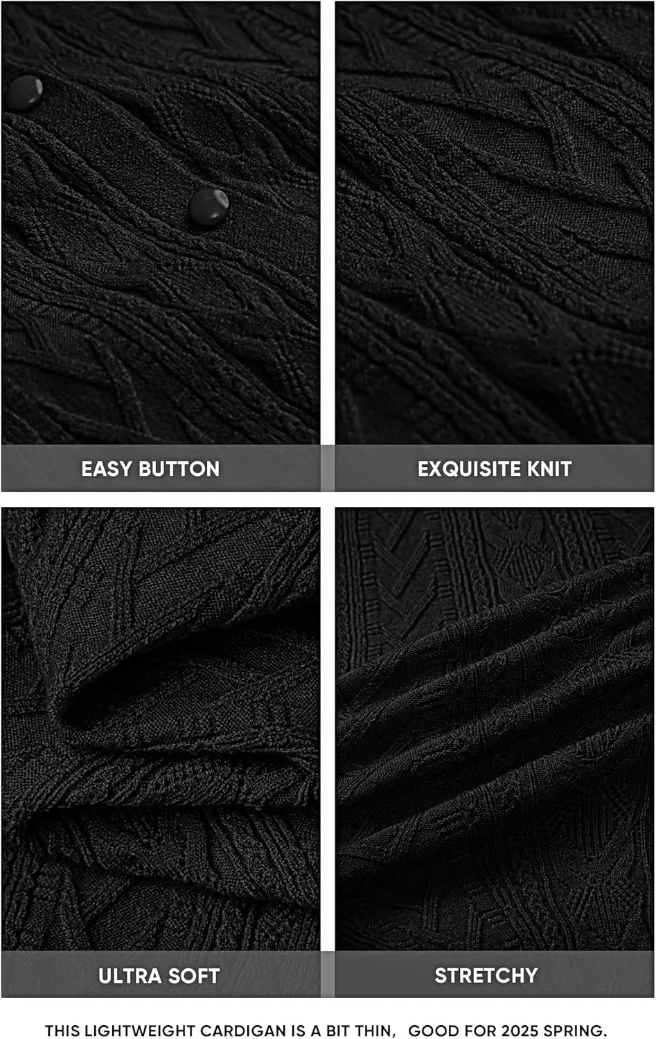 Arach&Cloz Women??s Cable Knit Fall Soft Lightweight Sweater Cardigans 2025