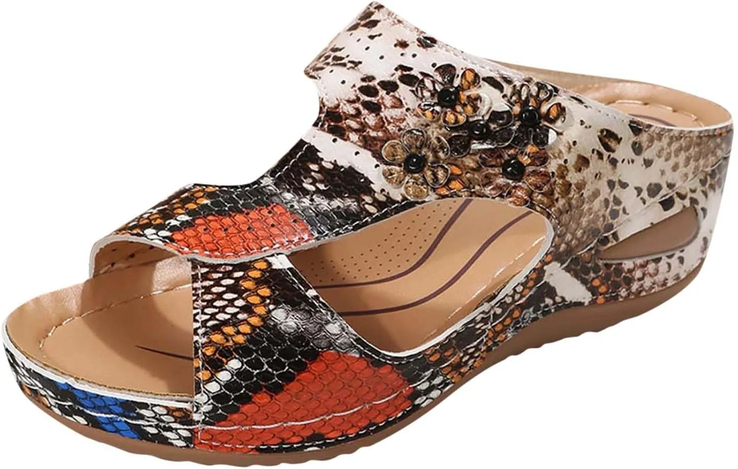 Arch Support Wedge Sandals for Women Womens Low Wedges Platform Sandal Orthopedic Sandals with Arch Support