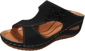 Arch Support Wedge Sandals for Women Womens Low Wedges Platform Sandal Orthopedic Sandals with Arch Support