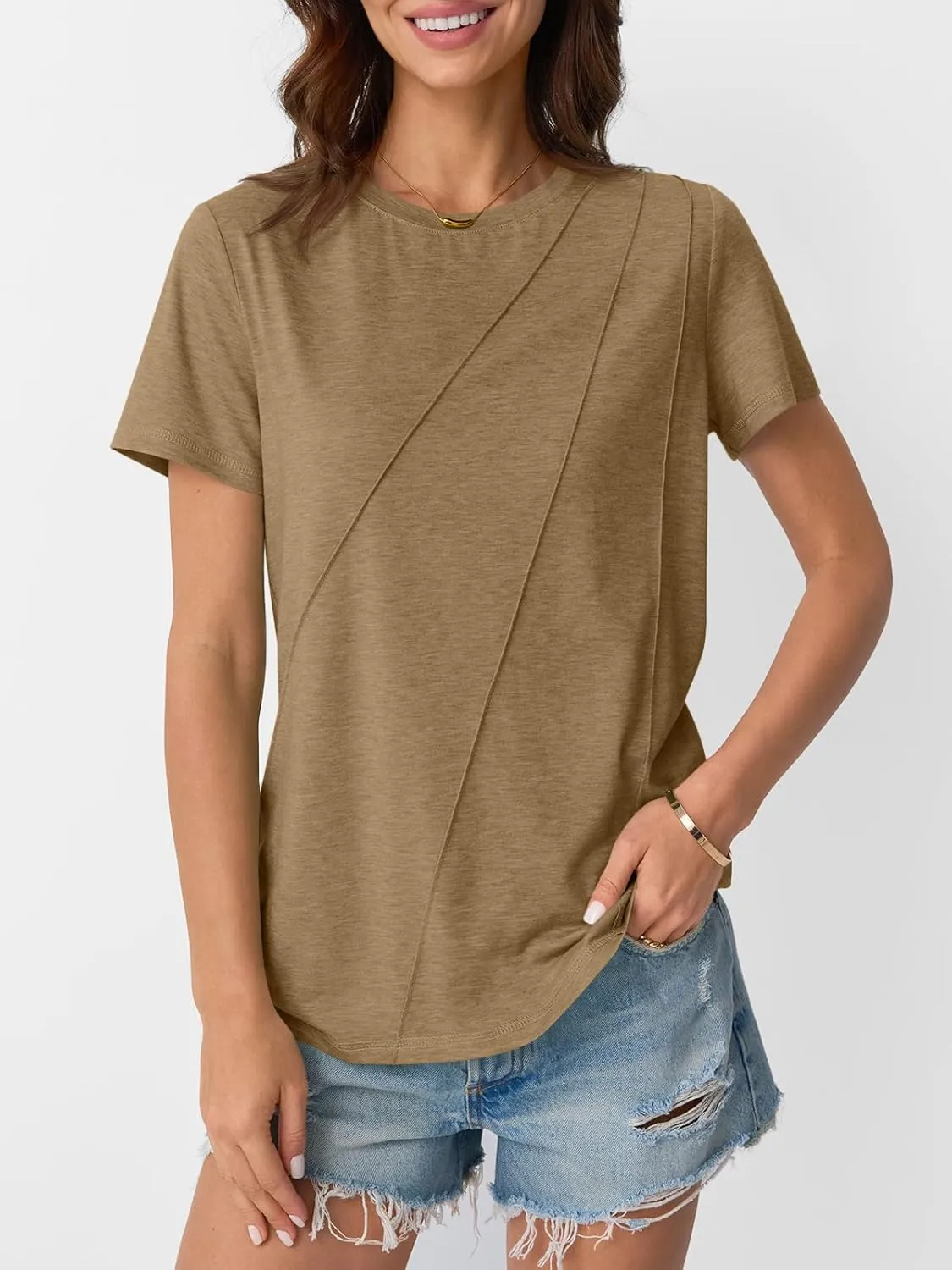 AUTOMET Womens Summer Tops Workout Shirts Beach Vacation Outfits Business Tshirts Dressy Fashion Spring Clothes 2025