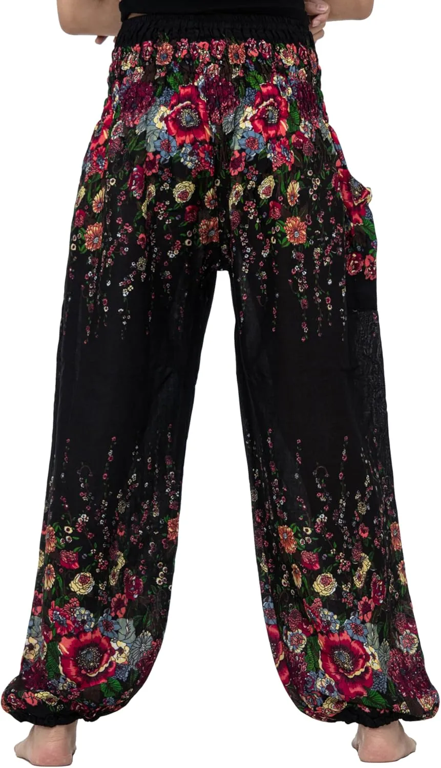 B BANGKOK PANTS Harem Pants Women Yoga Boho Clothes with Pockets