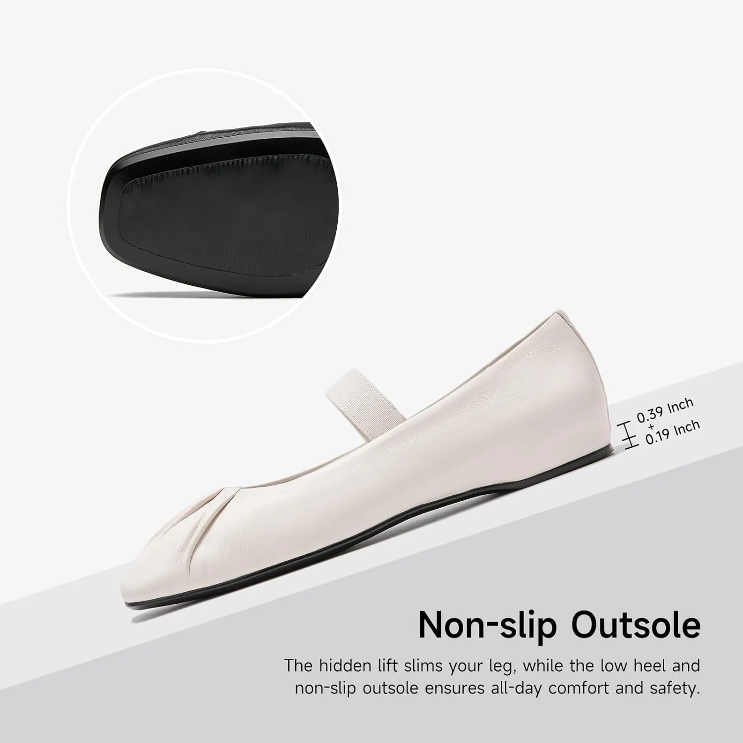 BEAU TODAY Womens Mary Janes,Mary Jane Leather Ballet Flats for Women,Comfortable Square Toe Mary Jane Flats for Women Work Wedding Vacation
