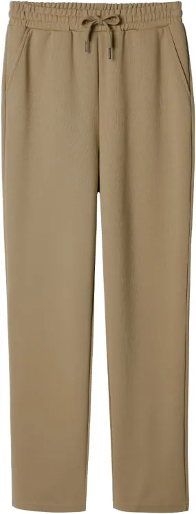 BETTERCHIC Women's Beige Straight Leg Drawstring Casual Pants with Pocket for Women