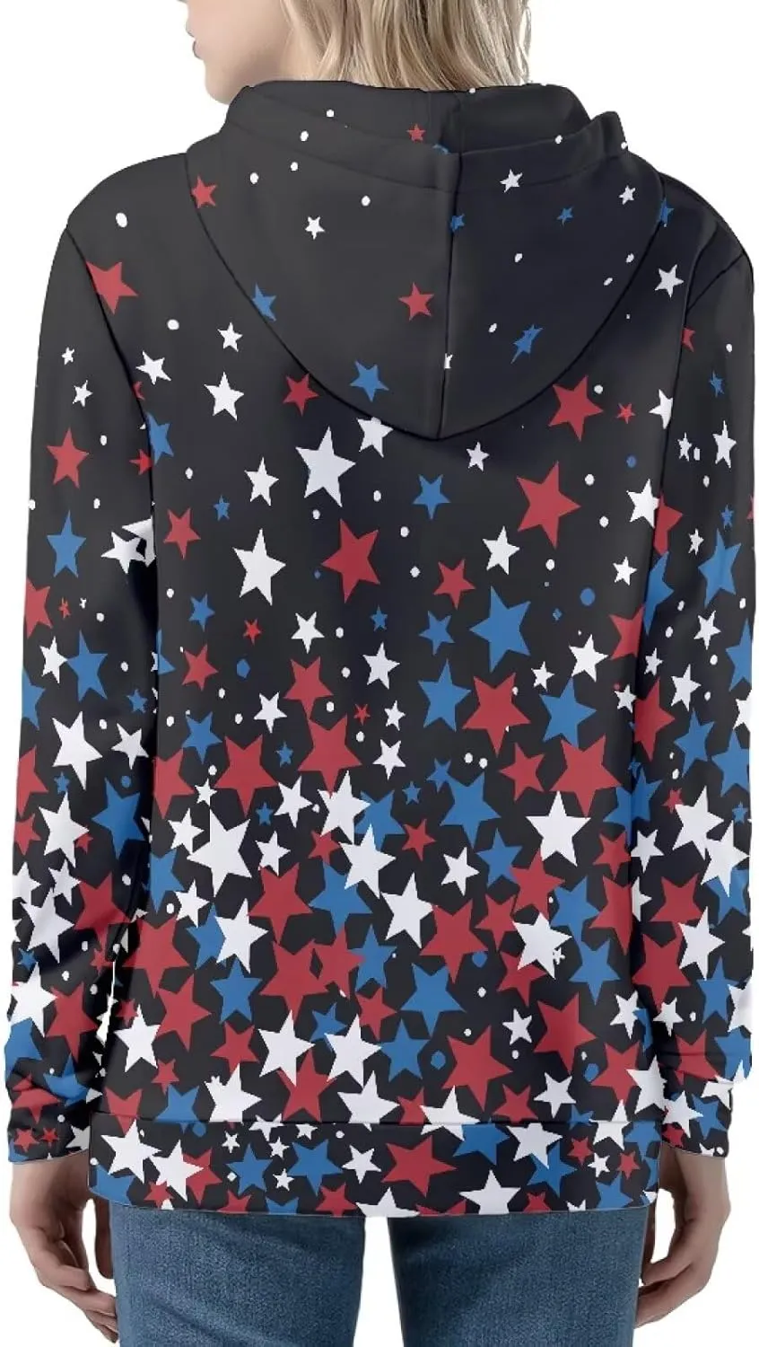 Biyejit Women's Novelty Print Zip Up Hoodies Long Sleeve Hooded Sweatshirt Jacket with Pocket