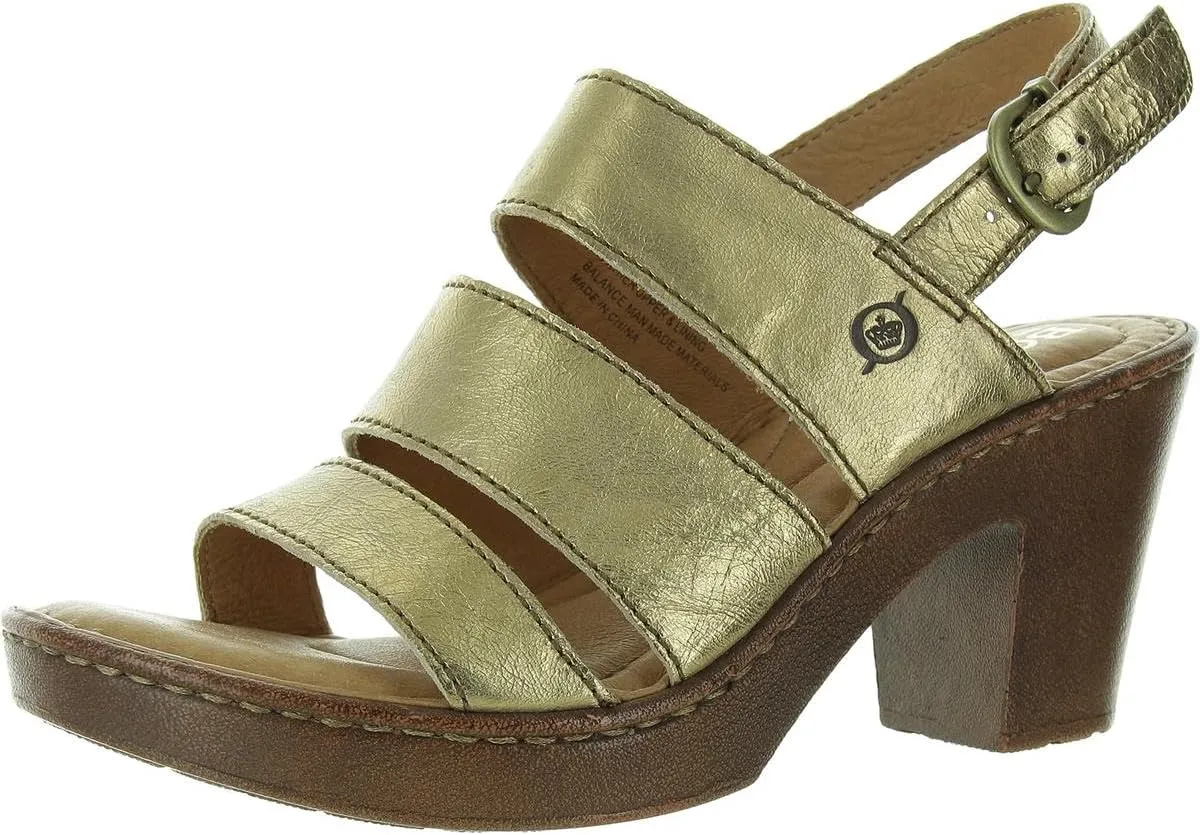 BORN Womens Strappy Leather Heels