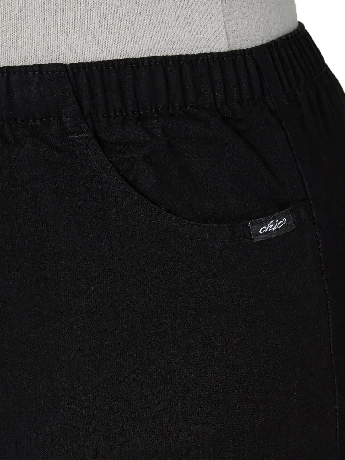 Chic Classic Collection Women's Plus Size Stretch Elastic Waist Pull-On Pant