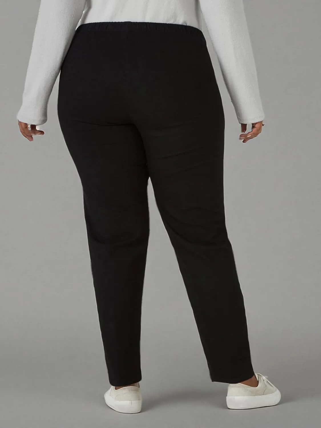 Chic Classic Collection Women's Plus Size Stretch Elastic Waist Pull-On Pant