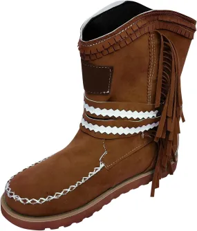 Combat Boots Womens Tassel Flat Cowboy Boots Suede Buckle Wedge Cowgirl Western Ankle Booties Ankle Bootie