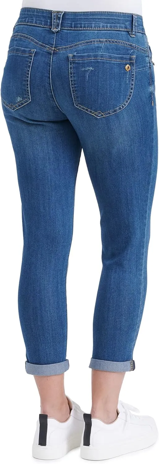 Democracy Women's Petite Ab Solution Crop