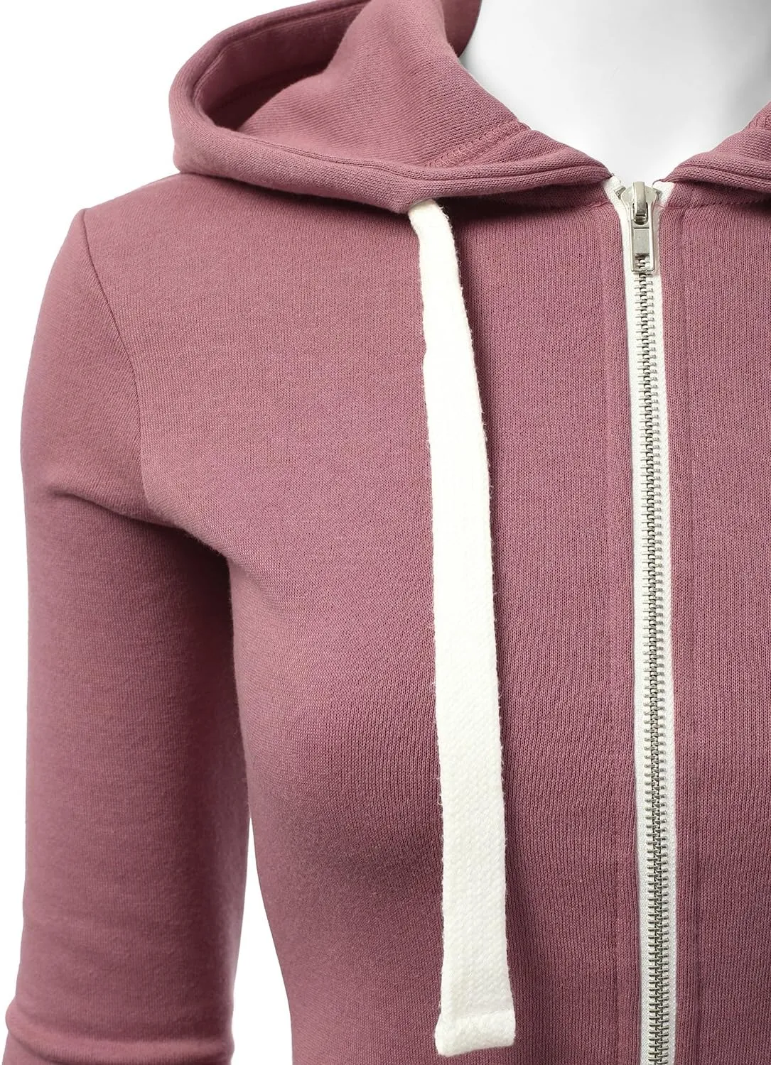 DOUBLJU Lightweight Thin Zip-Up Hoodie Jacket for Women with Plus Size