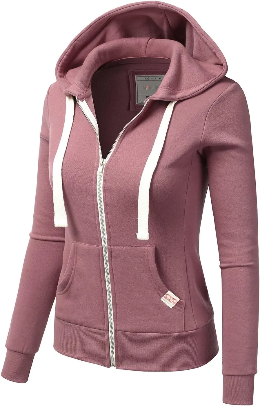 DOUBLJU Lightweight Thin Zip-Up Hoodie Jacket for Women with Plus Size