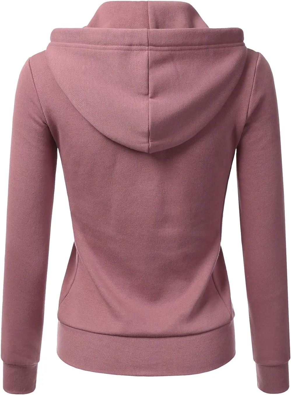 DOUBLJU Lightweight Thin Zip-Up Hoodie Jacket for Women with Plus Size