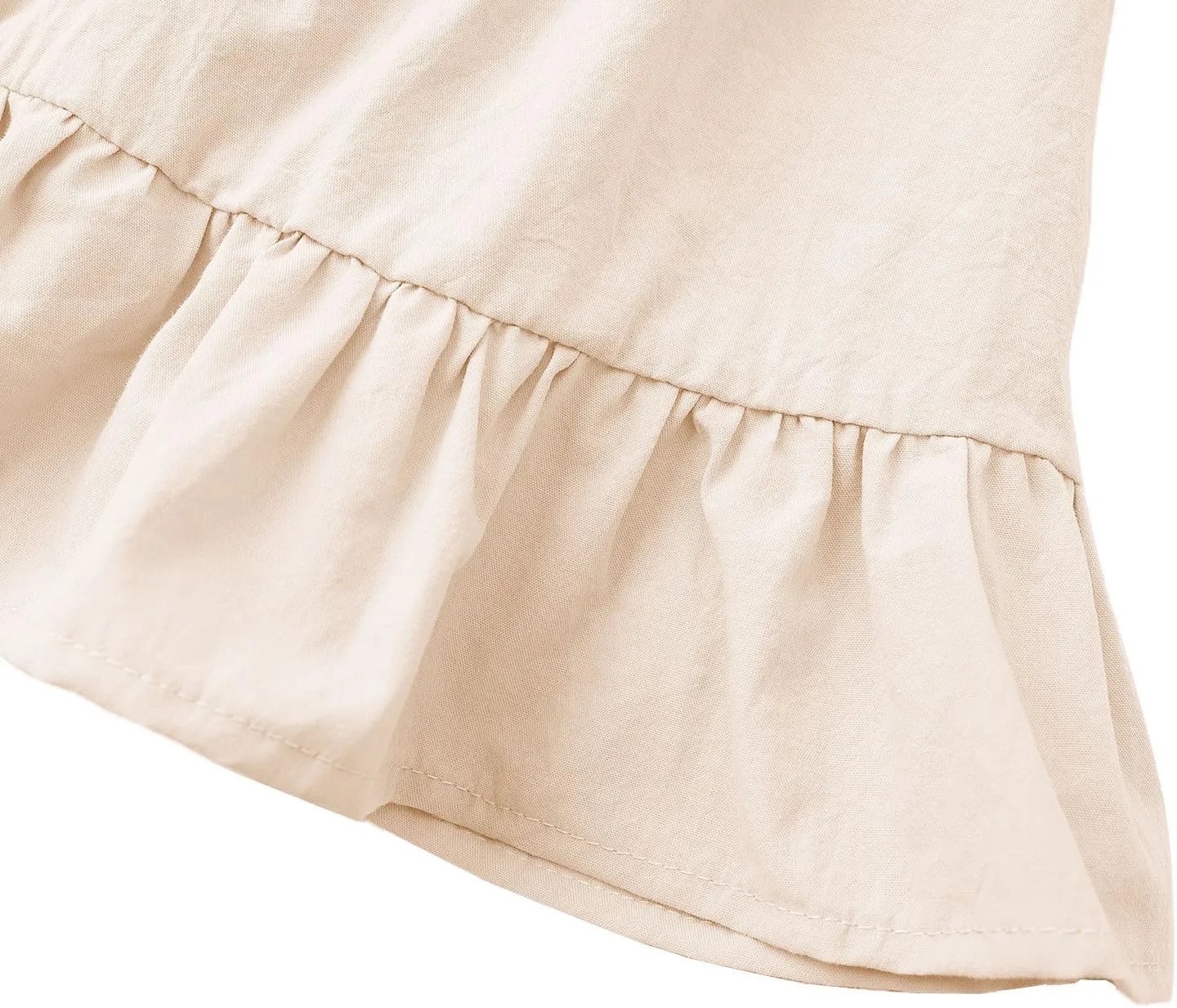 Dutebare Toddler Girls Swing Dress Linen Backless Tie Back Ruffle Hem Kid Casual Beach Dresses