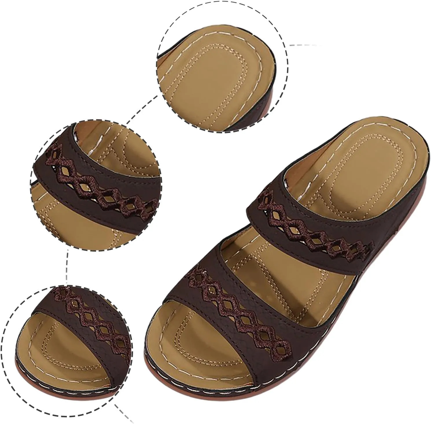 Espadrilles Wedges Sandals for Women Womens Casual Slip on Summer Wedge Sandal Casual Sandals Indoor Outdoor