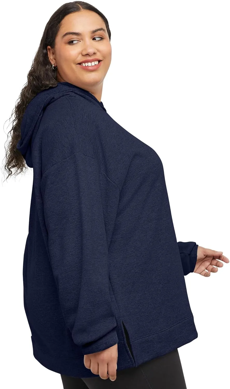 Hanes Women's Ecosmart Plus Size Fleece Hoodie, Midweight Sweatshirt For Women, Kanga Pocket