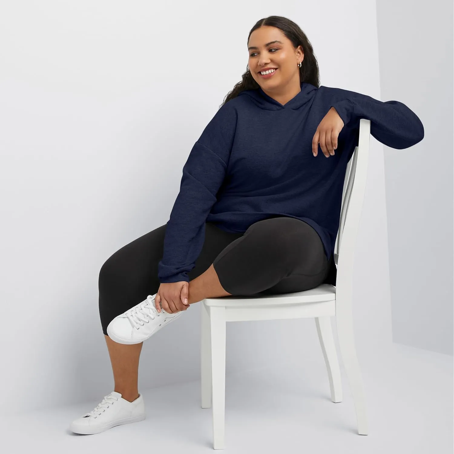 Hanes Women's Ecosmart Plus Size Fleece Hoodie, Midweight Sweatshirt For Women, Kanga Pocket