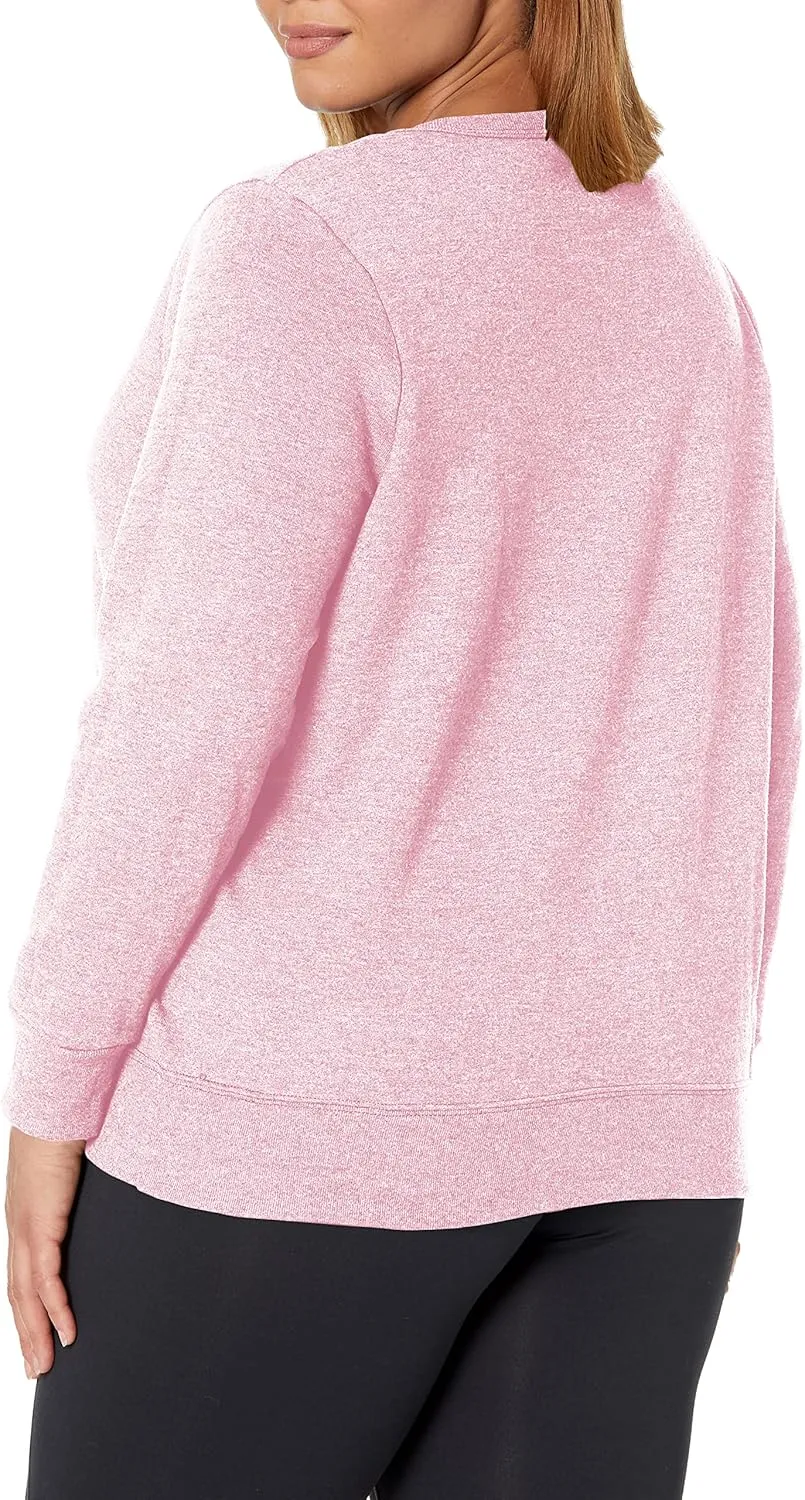 Hanes Women's Just My Size Plus Size Sweatshirt, EcoSmart Fleece Pullover with V-Notch
