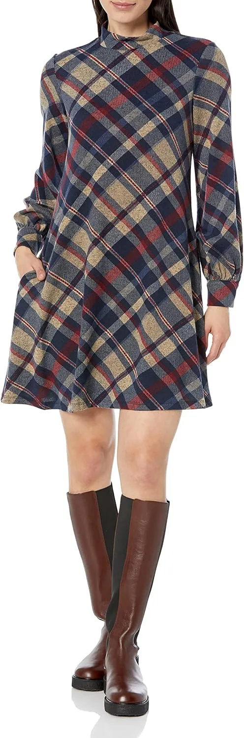 Jessica Howard Women's A-line Dress with Butterfly Sleeves