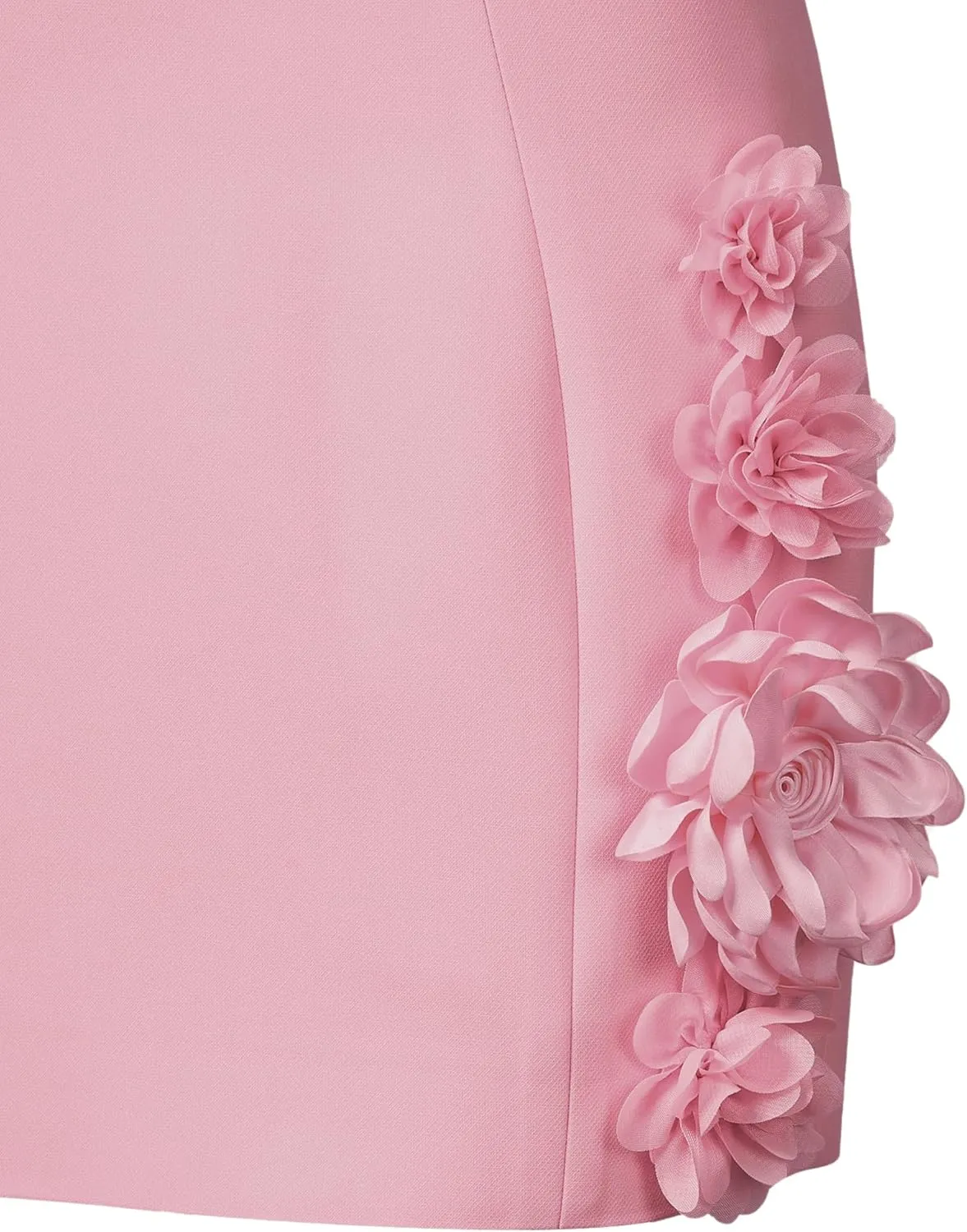 JW PEI Women's Elaina Pink Rosette Applique Mini Dress