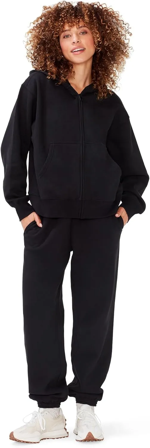 KUT & SO Zip Hoodie for Women ?C Oversized, Boyfriend Fit ?C Cozy Loungewear Premium Midweight Fleece