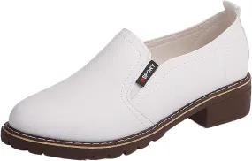 Ladies Boots Womens Shoes Platform Fashion Short Womens Boots Low Chunky Heels Slip on Shoes Platform Durability