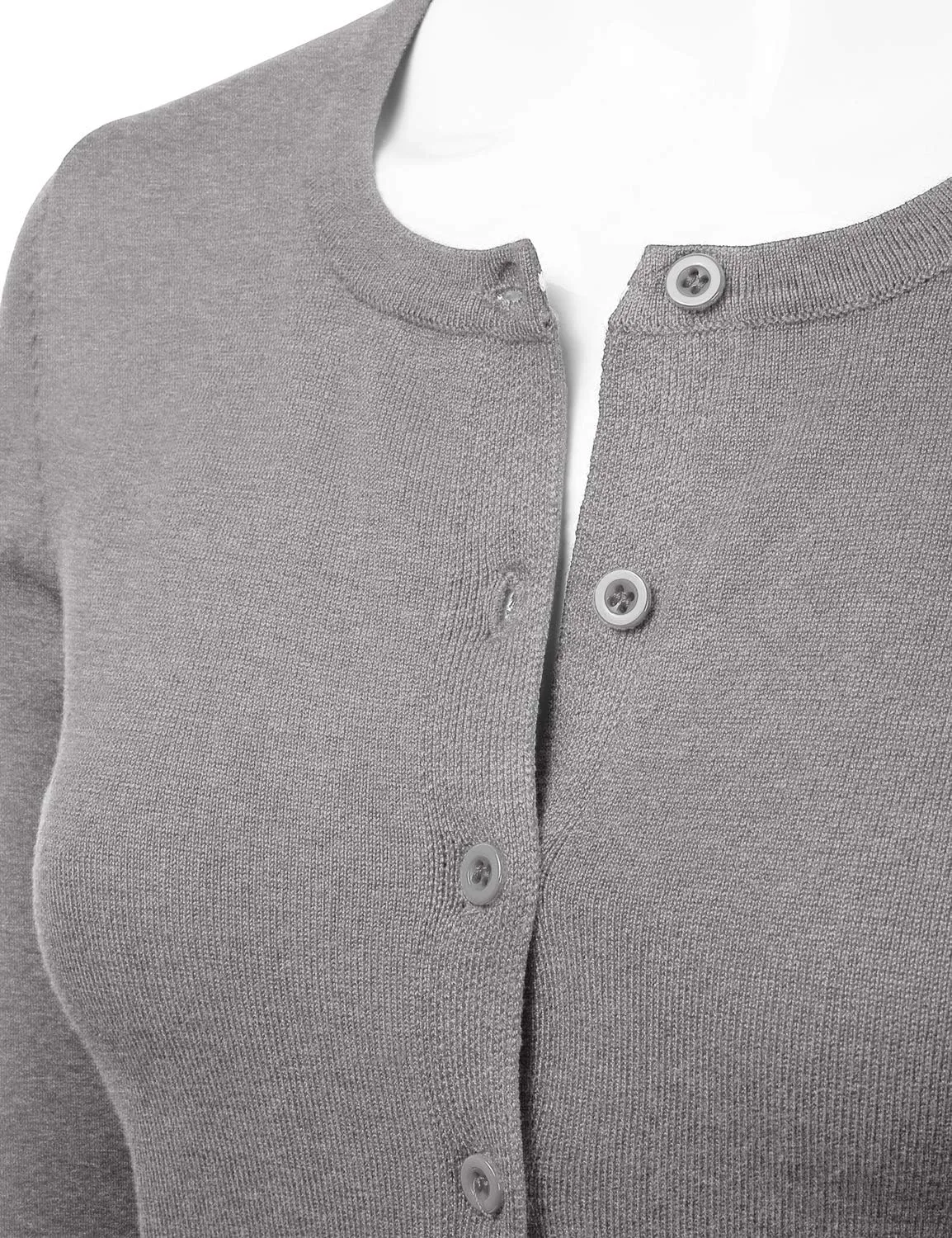 LALABEE Women's Crewneck Long Sleeve Button Down Knit Cardigan Sweater (S-XXL)