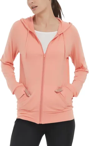 LETAOTAO Womens' Lightweight Zip Up Hoodies Stretch Thin Summer Jackets For Women