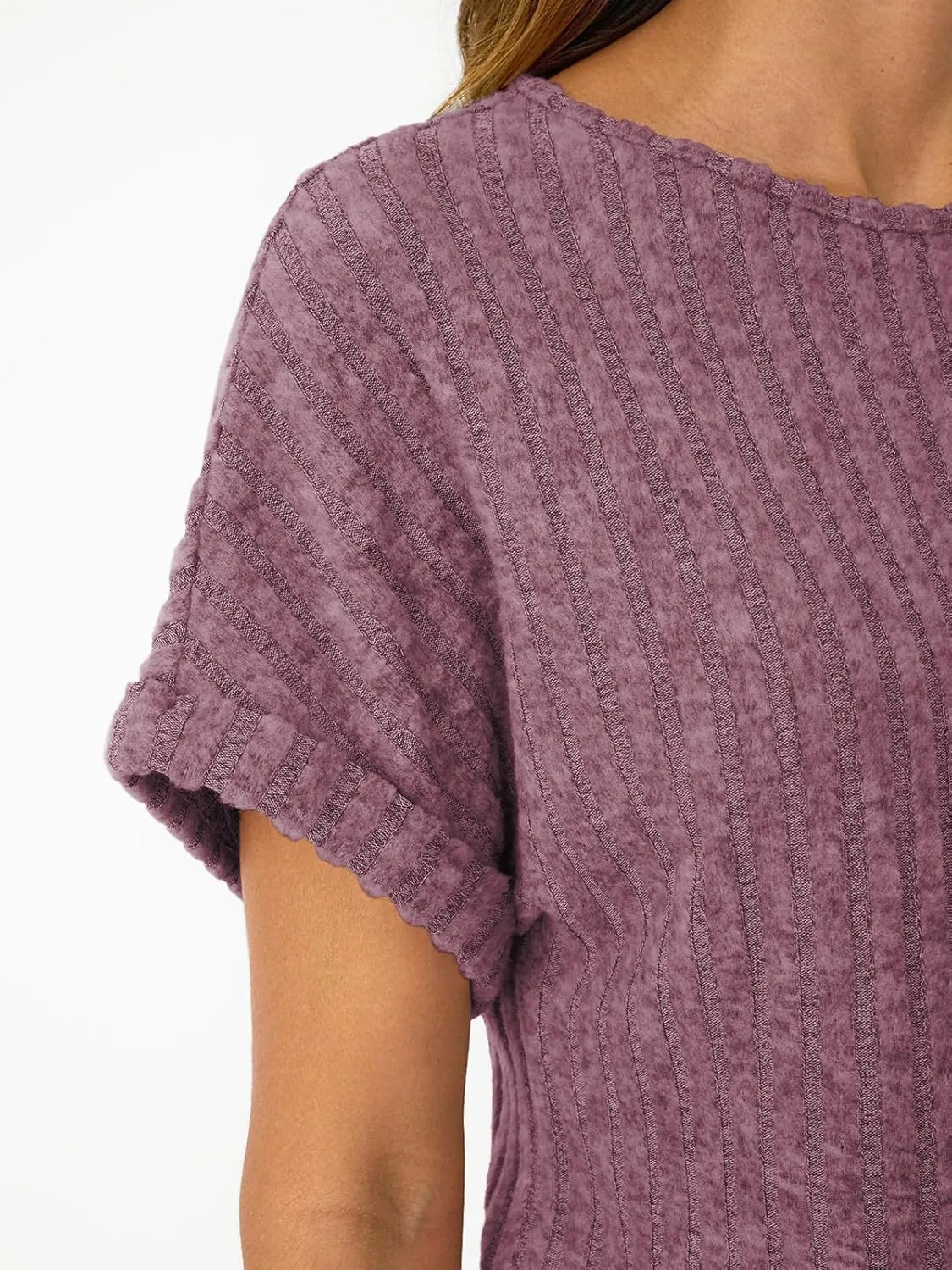 LILLUSORY Women Short Sleeve T Shirt Summer Sweater Dressy Casual Blouse Business Top Work Clothing