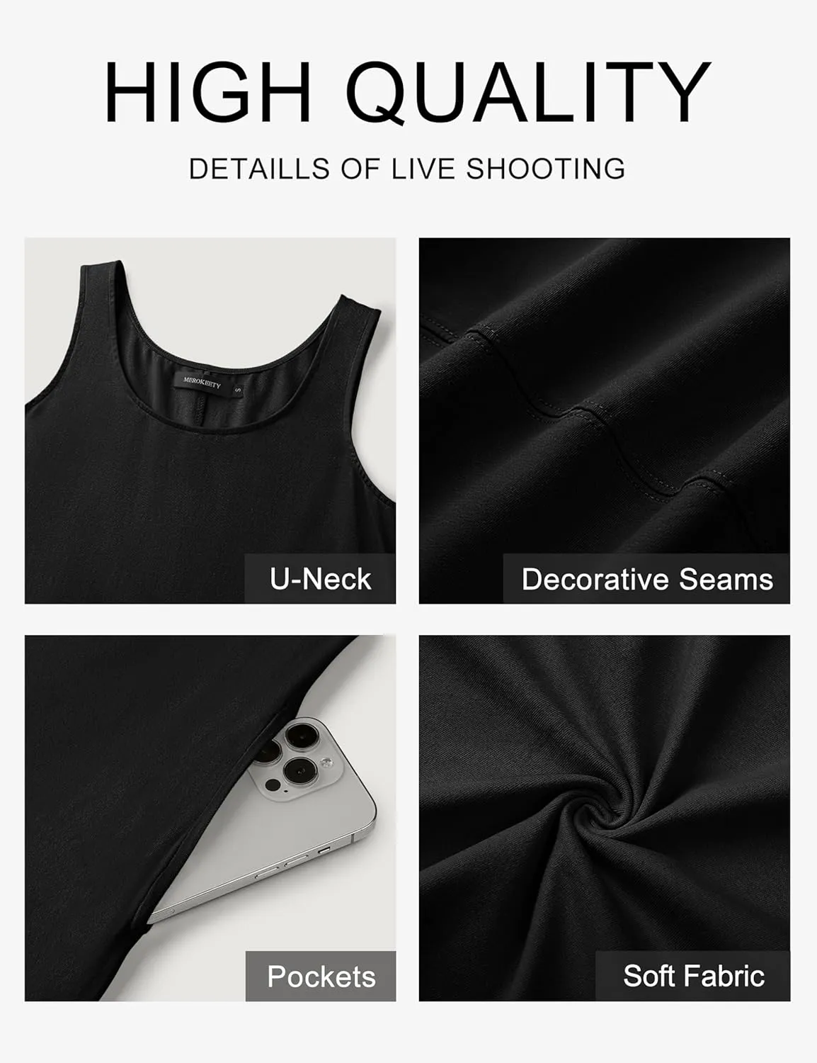 MEROKEETY Women's Casual Maxi Sundress 2025 Summer Beach Dress Scoop Neck Sleeveless Loose Tank Dress