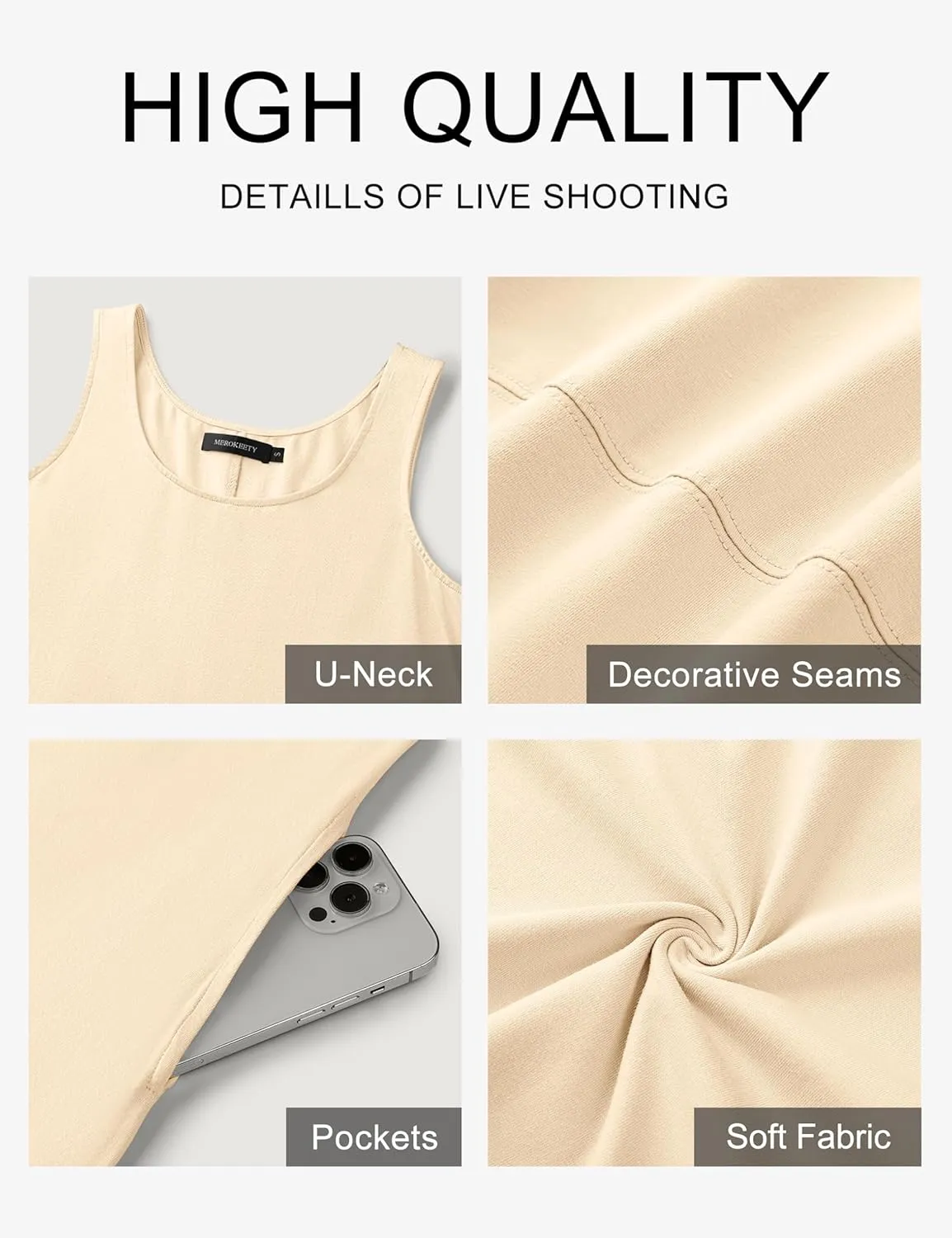 MEROKEETY Women's Casual Maxi Sundress 2025 Summer Beach Dress Scoop Neck Sleeveless Loose Tank Dress