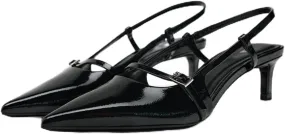 MRKEWUNEY Fashion Womens Slingback Kitten Heels
