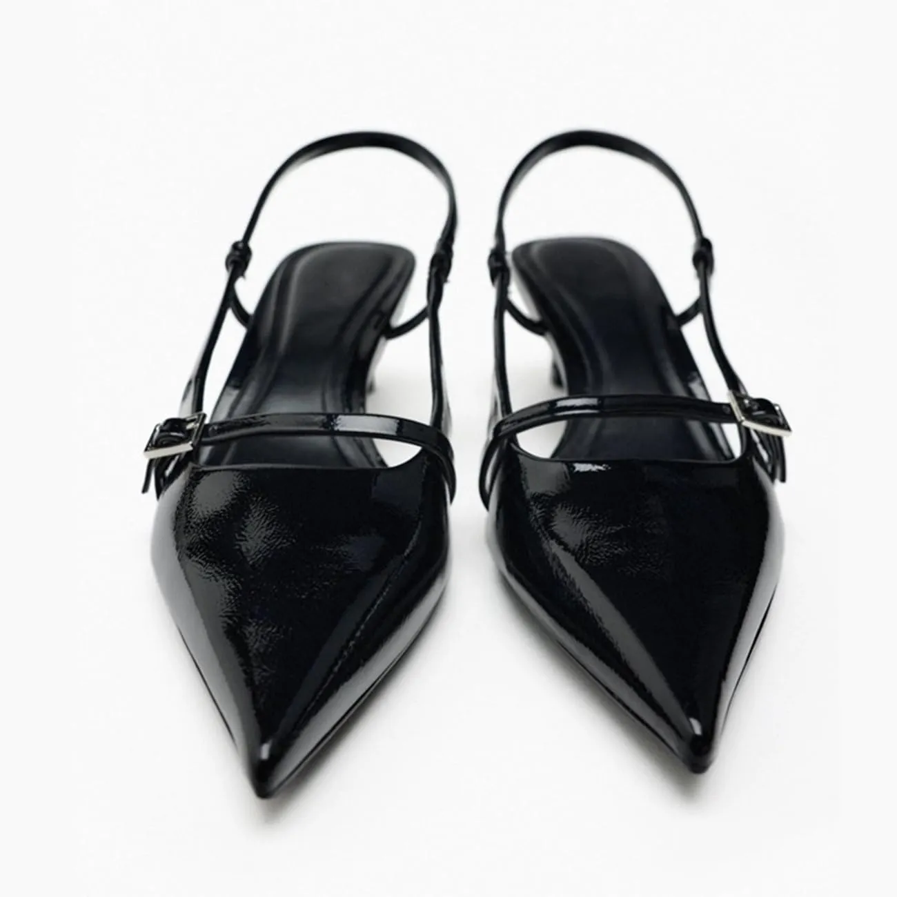 MRKEWUNEY Fashion Womens Slingback Kitten Heels