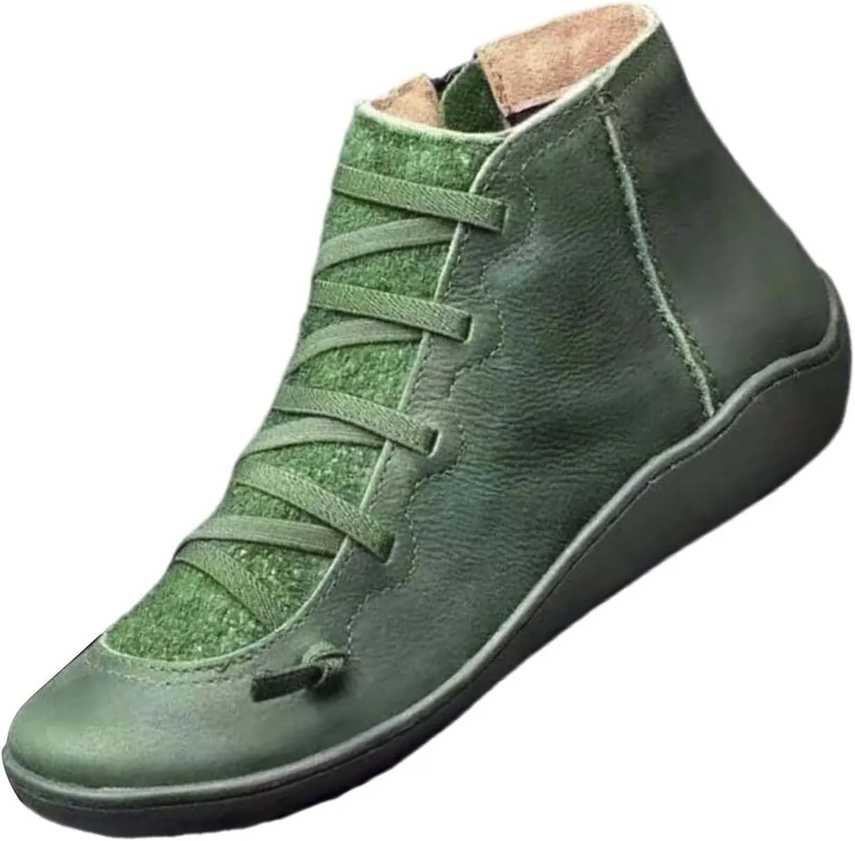 Nine Womens Boots No Heel 2024 New Arch Support Boots Fashion Side Zipper Vintage Retro Thin Womens Socks for Boots