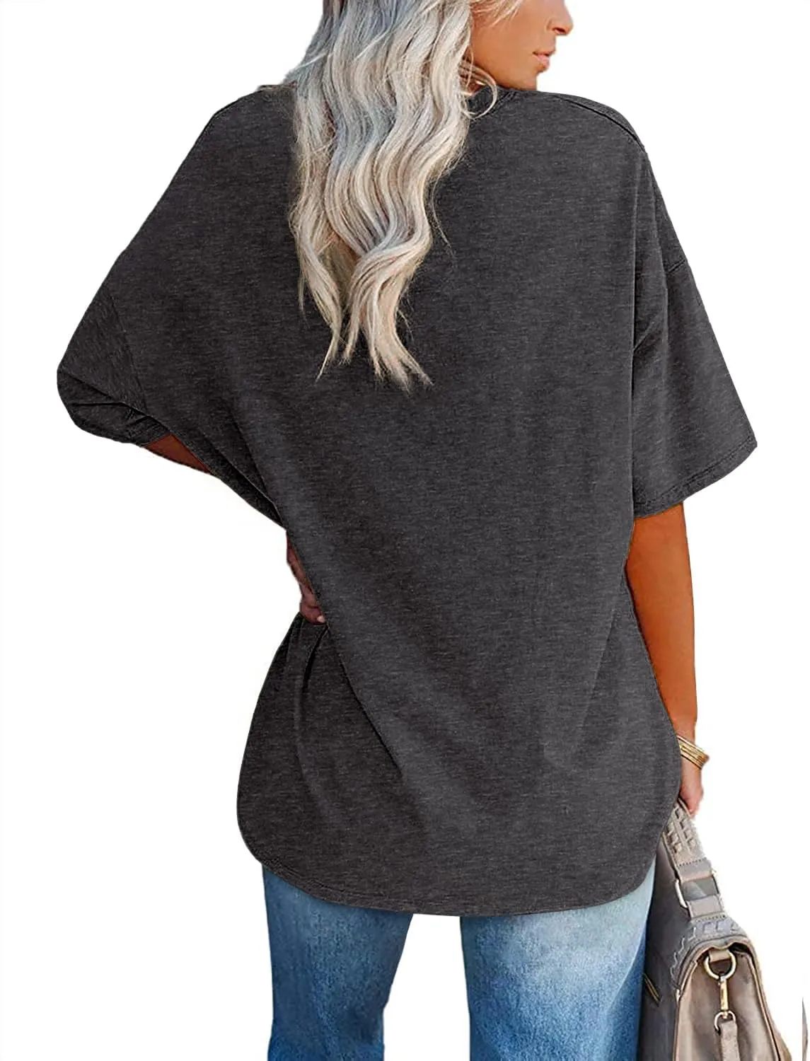 Oversized Tshirts for Women Flower Graphic Tees Short Sleeve Shirts 2025 Summer Casual Loose Fit Beach Tops