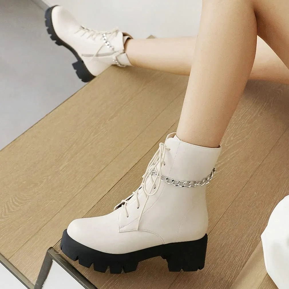 Parisuit womens Combat Boots