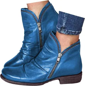 peqiut Womens Cowboy Boots Square Toe Thick Heel Wide Calf Cowboy Boots Women Suede Warm Furry Snow Womens Boots