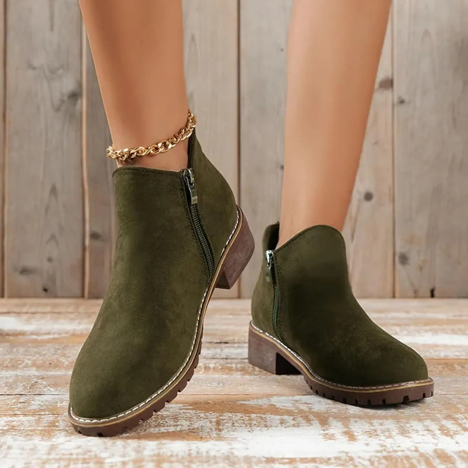 peqiut Womens Cowboy Boots Square Toe Thick Heel Wide Calf Cowboy Boots Women Suede Warm Furry Snow Womens Boots