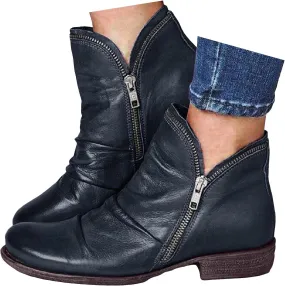 peqiut Womens Cowboy Boots Square Toe Thick Heel Wide Calf Cowboy Boots Women Suede Warm Furry Snow Womens Boots