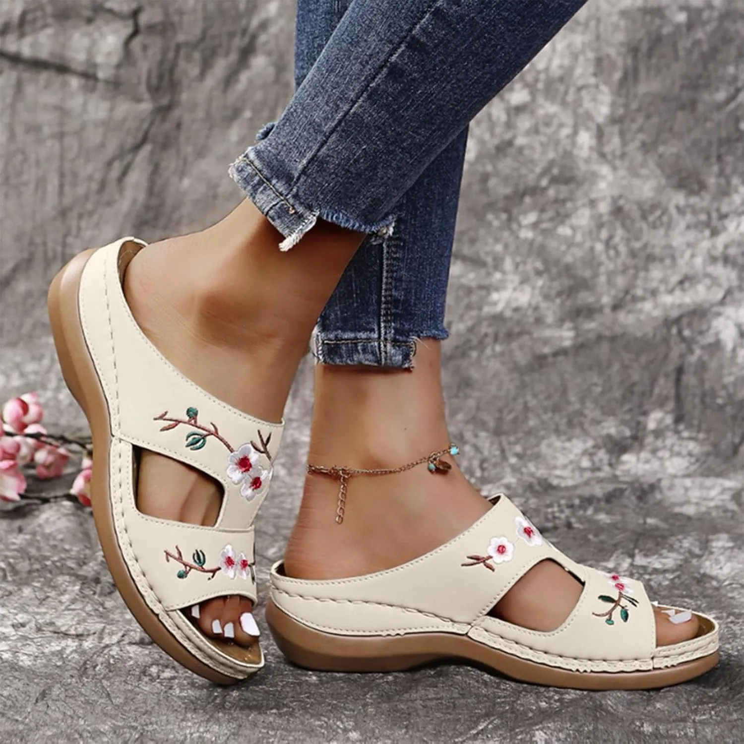 Platform Sandals Espadrille Womens Wedge Sandals Summer Platform Comfortable Low Wedges Womens Sandal