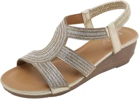 Platform Sandals for Women Womens Casual Slip on Summer Wedge Sandal Orthopedic Sandals with Arch Support